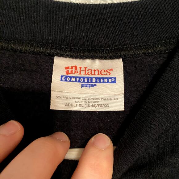 Oklahoma Sooners XL Black Sweatshirt Red Embroidered Logo Pullover Football - Picture 5 of 8